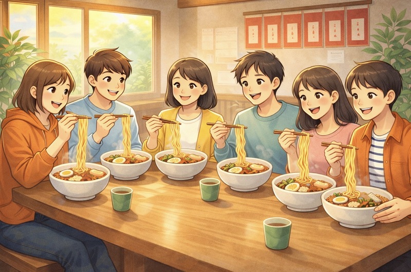 🌞 3/8(日) 9:00〜 🍜
日曜朝のゆる朝活｜朝ラーメン食べに行こう！