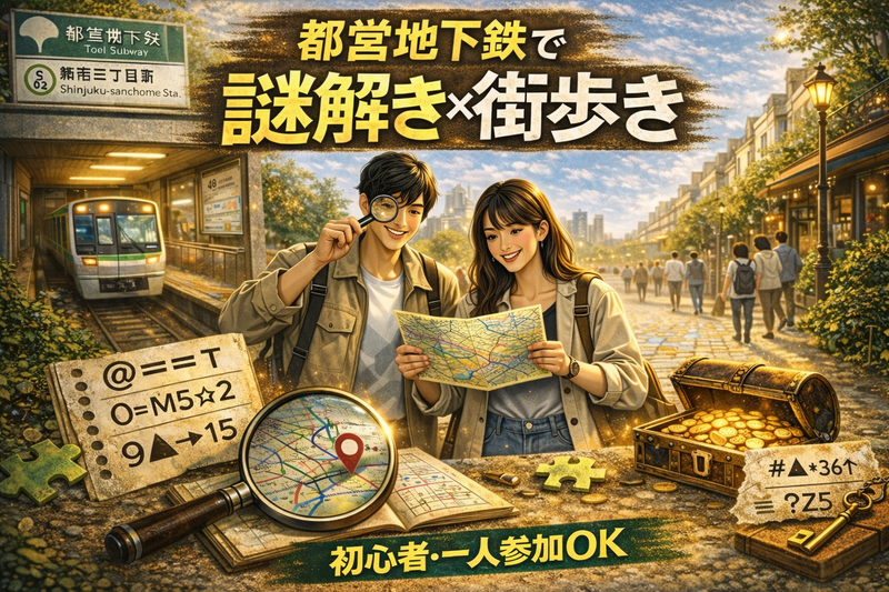 都営線で謎解き×街歩き【初心者歓迎】～鉄道探偵と2つの発車ベル 都営線編～