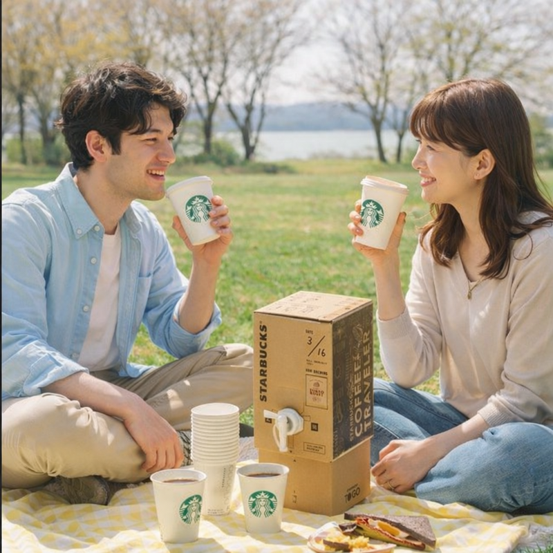 スタバコーヒーのある自由度満点ピクニック