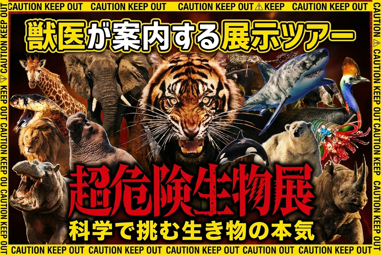 🦁獣医が案内する展示ツアー🐯
超危険生物展 科学で挑む生き物の本気