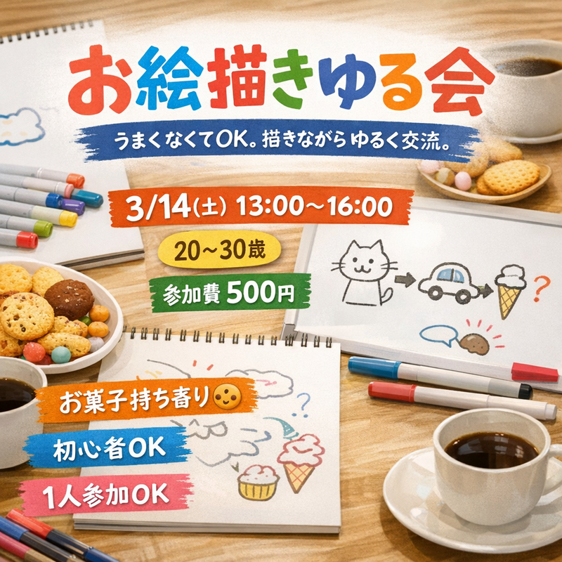 うまくなくていいお絵描き雑談会