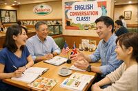 3/17English class at Saizeriyaサイゼリヤで英会話ご飯