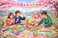 🌸春限定🌸 3/14(土)16:00〜お花見＆ボードゲーム会🎲