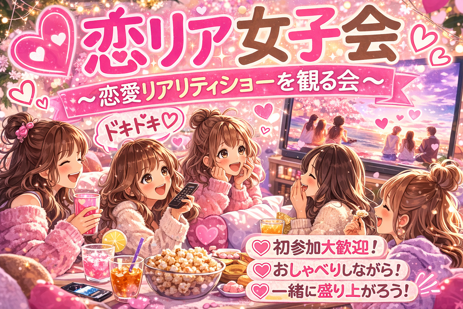 3/14（土）19:30〜恋リア好き女子会💕