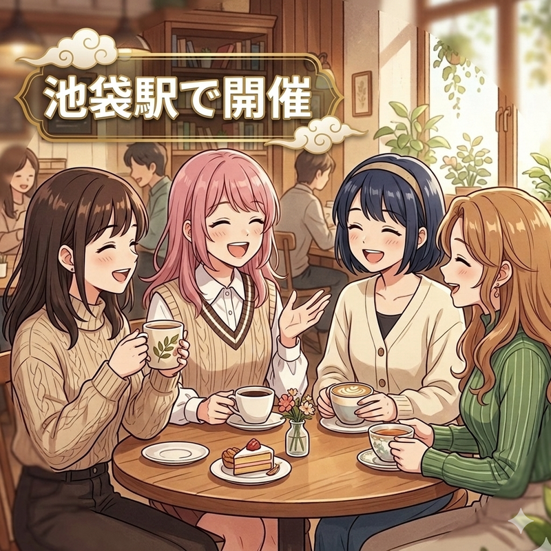 池袋のカフェ☕でゆるっとトーク会！友達づくり応援・初参加＆おひとり様歓迎