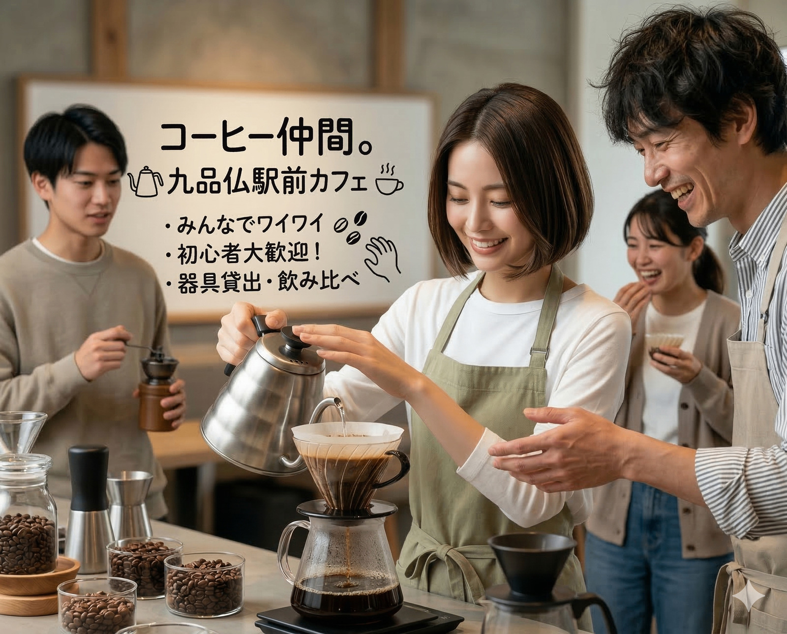 ☕【3/22自由が丘エリア】自由が丘カフェ☕コーヒー抽出＆飲み比べ体験！器具貸出・初参加歓迎★