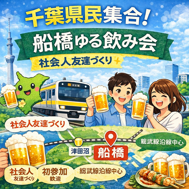 千葉県民の20代集まれ〜！船橋で同年代飲み🍺