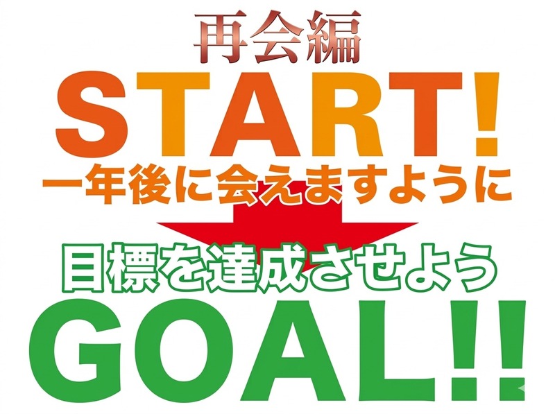 【目標達成×一年後に会いましょう】未来の自分に約束して同じメンバーで再会しよう♪→再会編