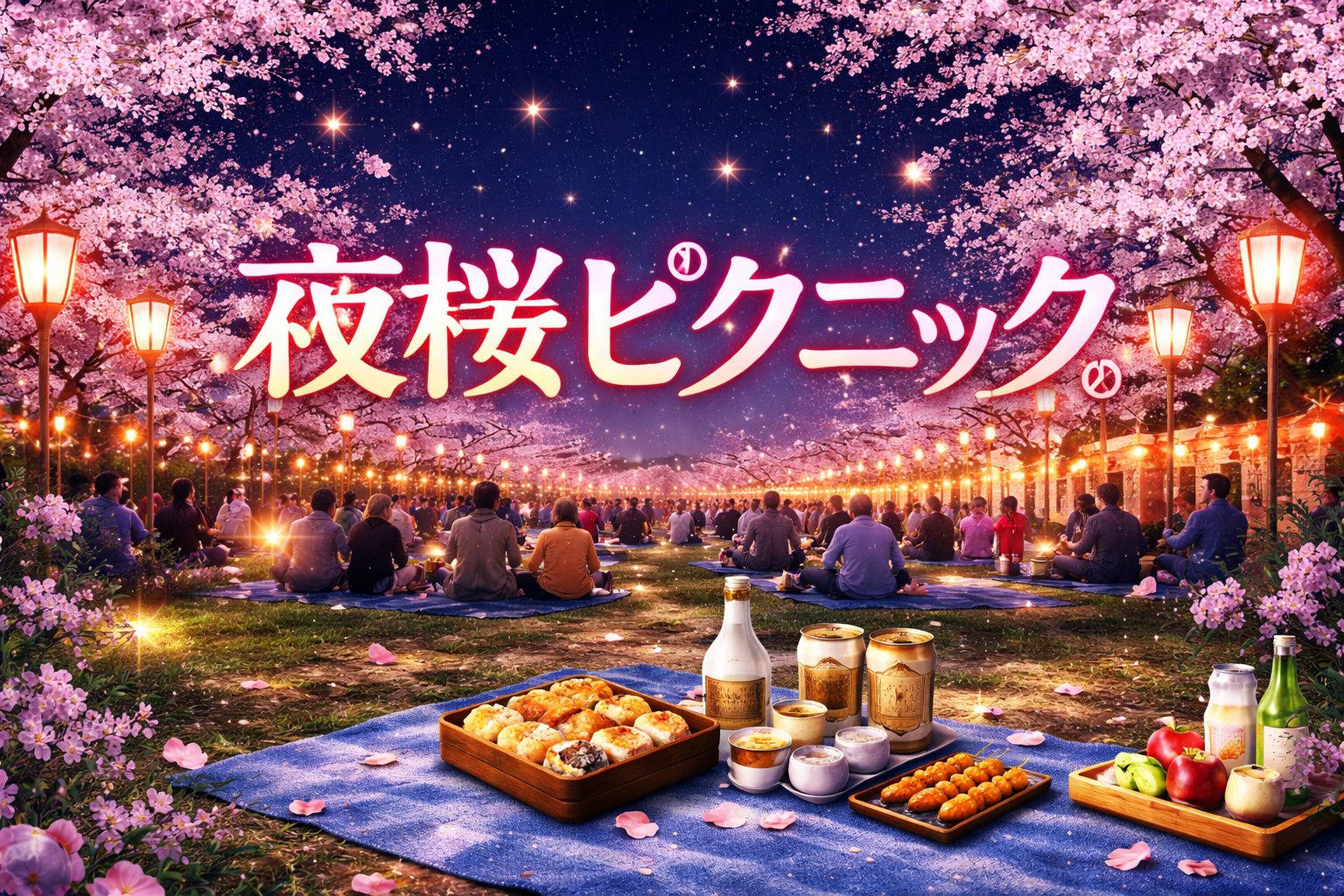 4/1(水）🌸【男女共同主催】夜桜ナイトピクニック in 代々木公園 ✨🍶