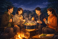 現7名❗️都内で手ぶら焚き火🔥✖️鍋🍲会【25-36歳1人参加限定】途中参加OK🙆‍♀️先着早割🉐