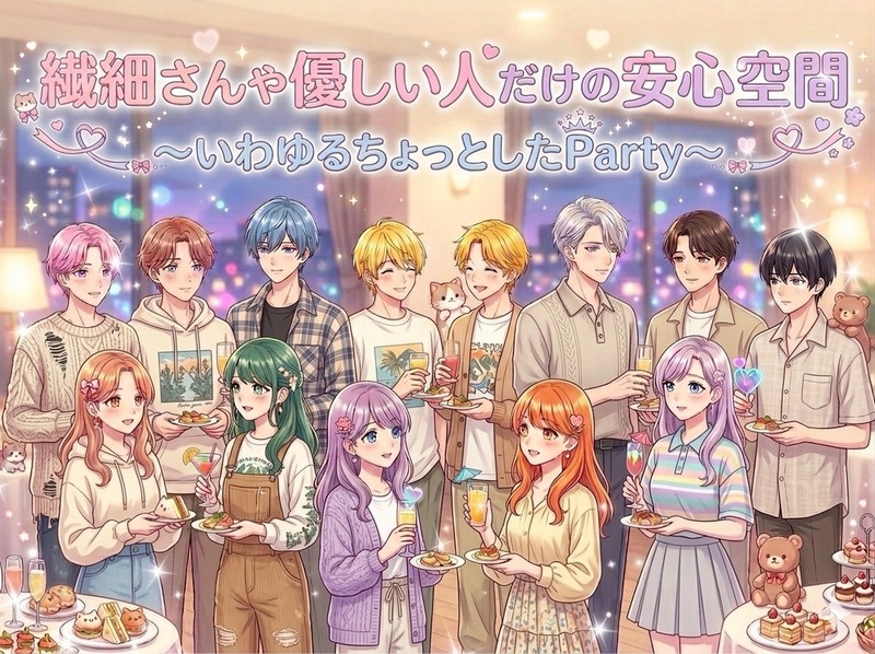 【ちょっとしたパーティーをしてみたい女性主催】繊細さんや優しい人限定✨貸切安心空間✨つなげーと初心者さんにもオススメ✨
