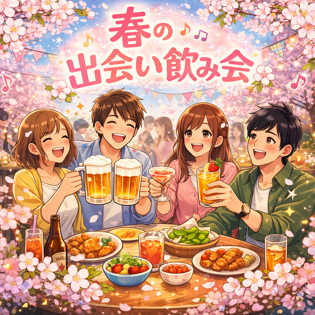 🌸✨ 春の出会い飲み会 in 新橋 🍻✨
〜ちょっと大人な、心地いいつながりを〜
