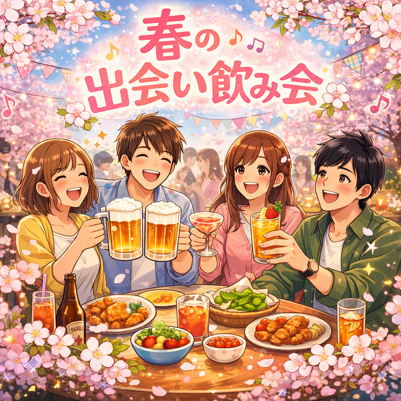 🌸✨ 春の出会い飲み会 in 新橋 🍻✨
〜ちょっと大人な、心地いいつながりを〜
