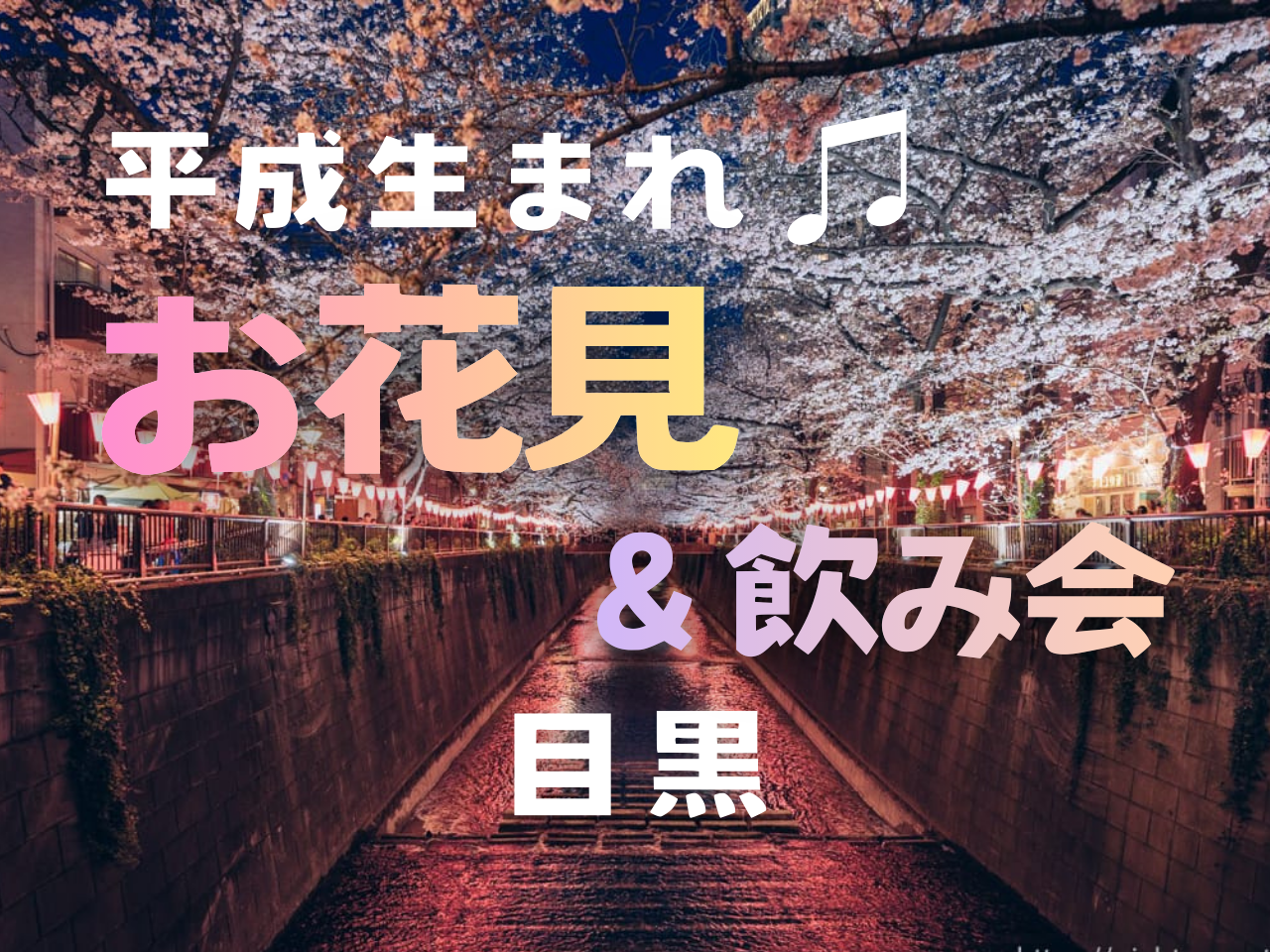 女性主催🙋🏻‍♀️【目黒】目黒川🌸夜桜散歩👟＆飲み会🍻4/4 19:30〜