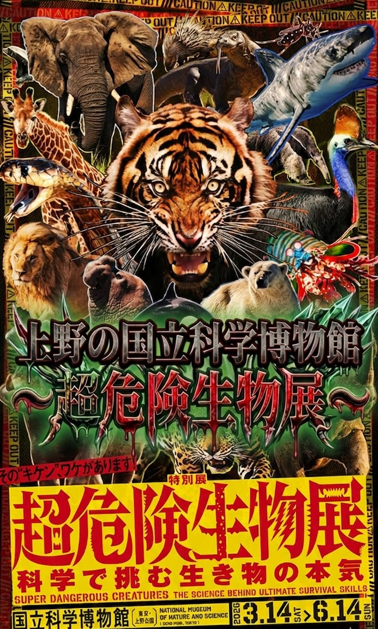 【男女共催】上野の国立科学博物館の超危険生物展に行こう🎨【解説付き】