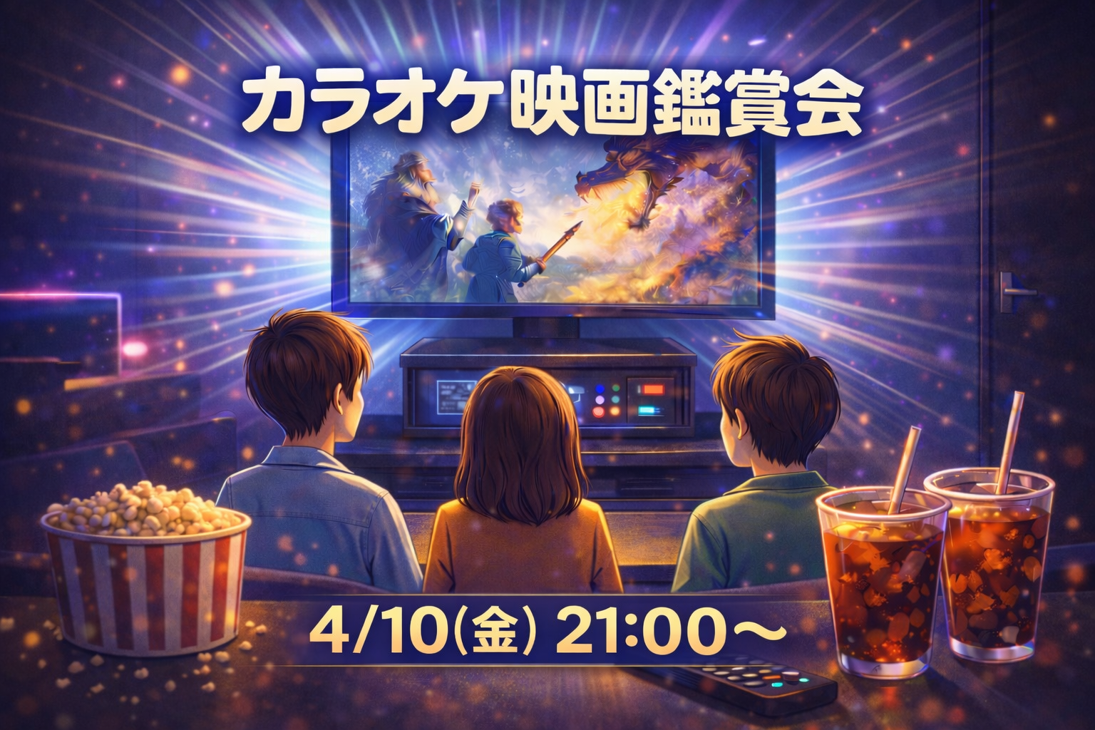 4/10(金) カラオケルームで短編映画鑑賞会🎥✨️