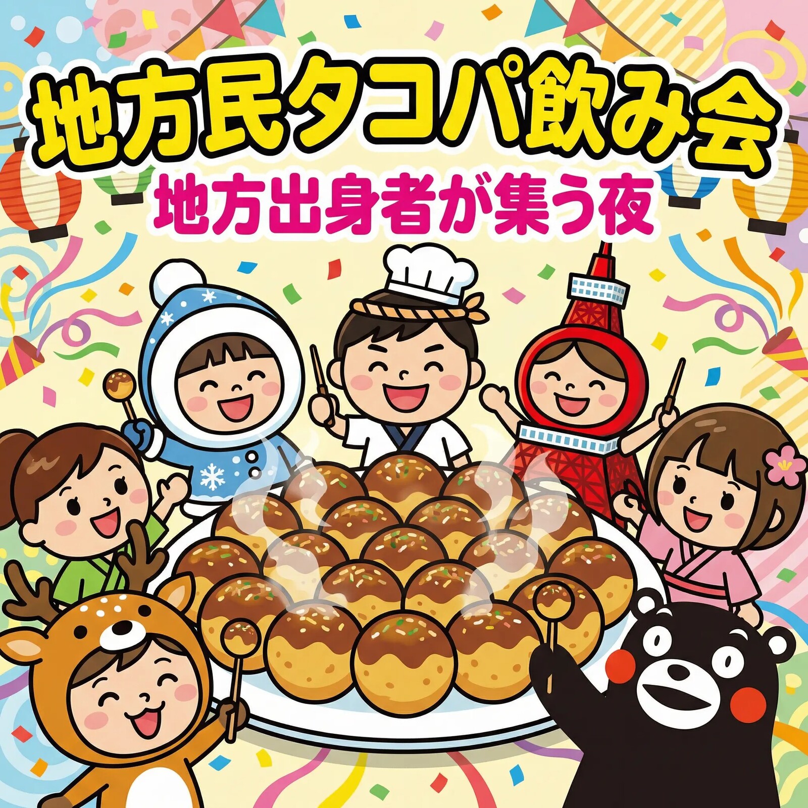 【地方民限定】地方民タコパ飲み！🐙｜同郷トークでつながる夜🍻✨