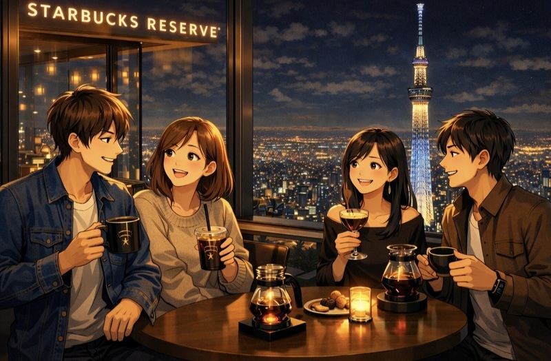 ☕オープン1ヶ月☕ 東京スカイツリー30F  スターバックスリザーブ体験会～日本一高い夜景カフェで贅沢コーヒータイム～
