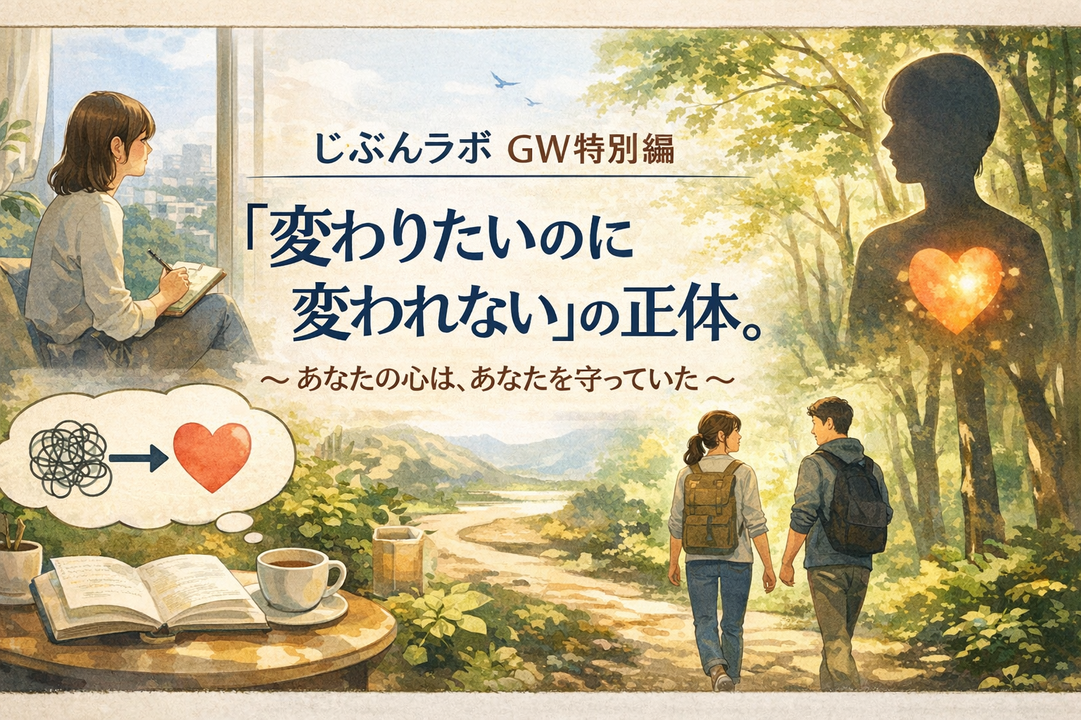 ​じぶんラボ GW特別編｜「変わりたいのに変われない」の正体。～あなたの心は、あなたを守っていた～