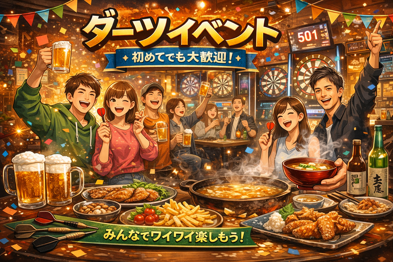 【4/11(土)池袋ダーツスタジアム🎯】初心者歓迎！ゆるっと上達ダーツ教室・初参加＆手ぶらOK！
