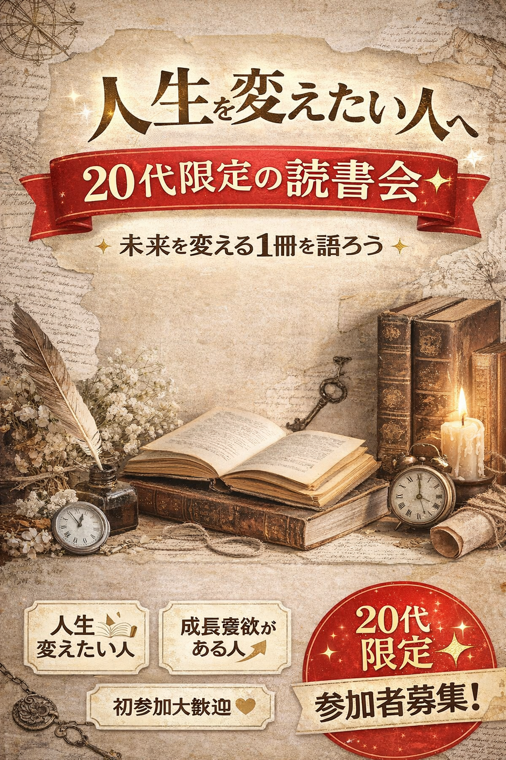 【人生を変えたい人のための読書会｜20代限定】
