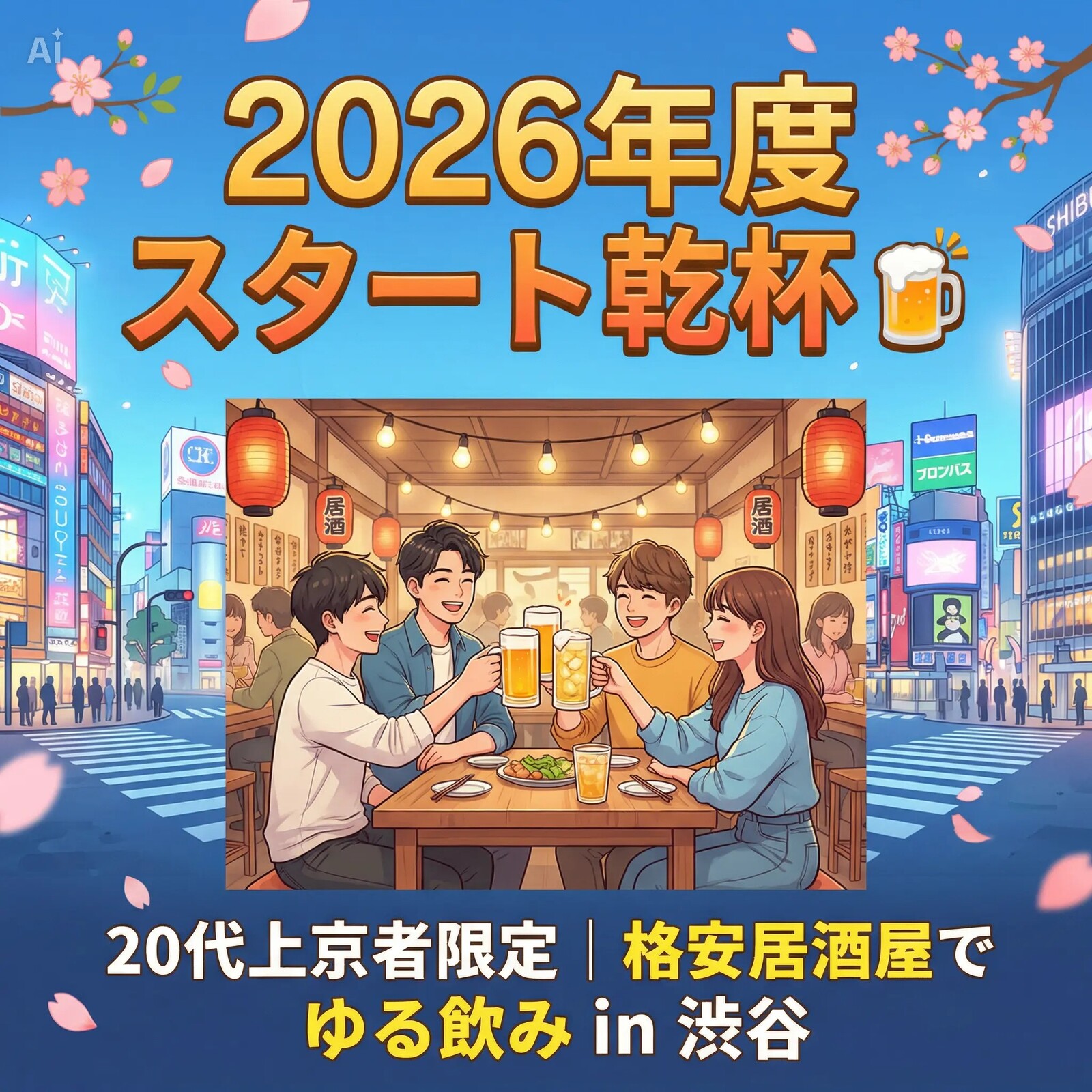 【突発開催】まだ予定が決まっていない20代集合！！！現在女性1人