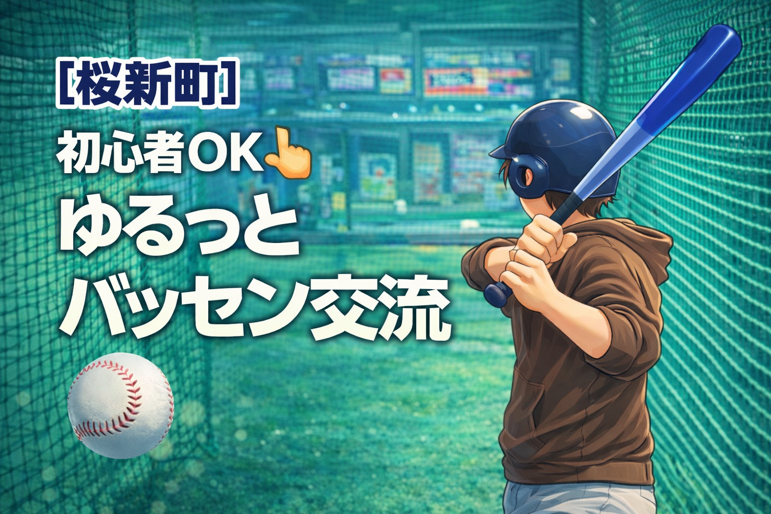 【桜新町】初心者OK🔰ゆるっとバッセン交流⚾️