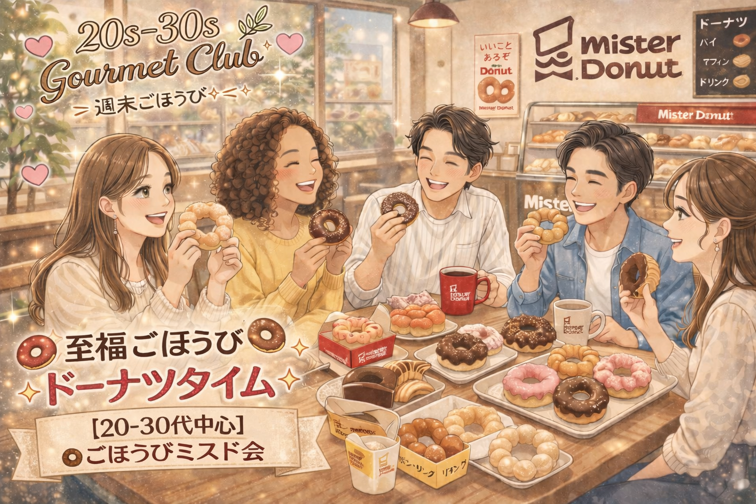 ​【初参加歓迎】至福ごほうびドーナツタイム🍩ゆるふわ交流会🍴