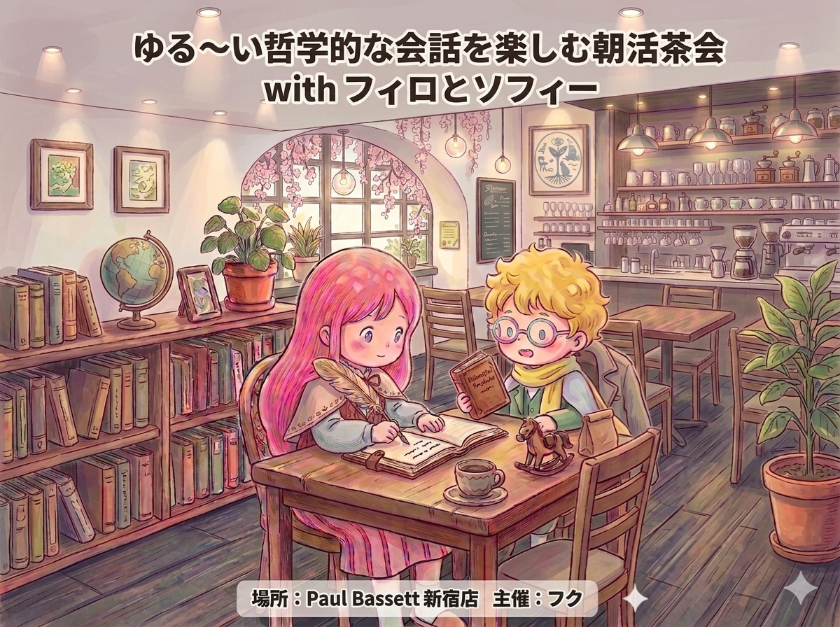 ゆる～い哲学的な会話を楽しむ朝活茶会 with フィロとソフィー