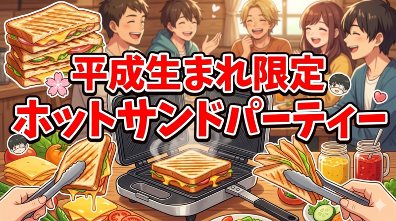 【平成生まれ限定】ホットサンドパーティで交流しよう！