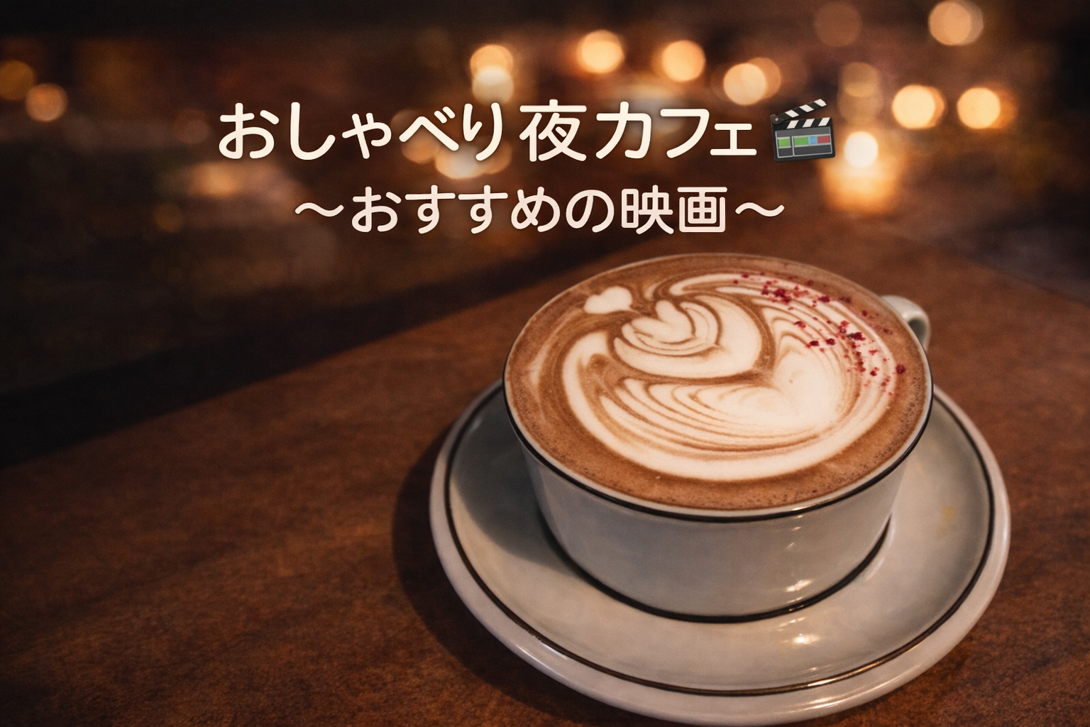 🌙水曜日の夜、ゆるっと語りませんか？🎬
おしゃべり夜カフェ〜おすすめの映画トーク〜☕️
