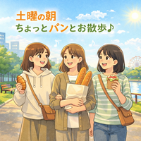 ☀️土曜の朝、ちょっとパンとおさんぽ🥖