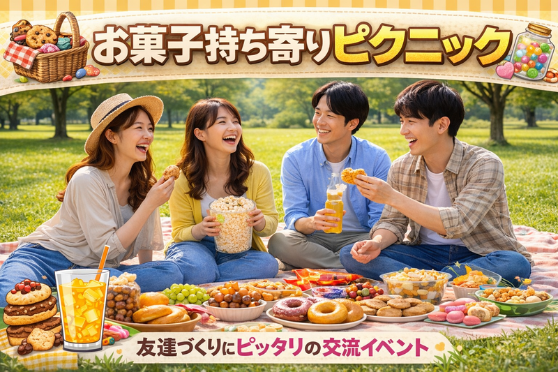 【4/19開催】代々木公園でお菓子ピクニック🍬25-35歳限定！新しい友達とお菓子を食べながらワイワイ楽しもう✨