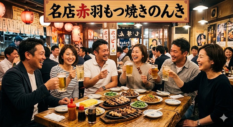【6/28(火)開催】赤羽駅周辺19時から🍻30～40代限定！名店もつ焼きのんきで大人の飲み会・毎回満席御礼✨