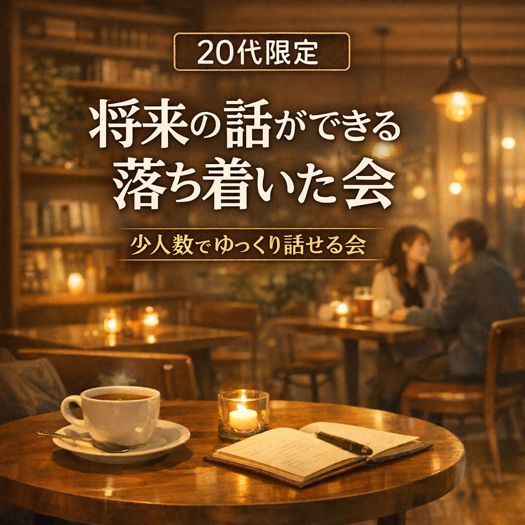 「20代限定｜将来の話ができる落ち着いた会」