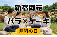 ［無料日］🌹バラ×ケーキ🍰新宿御苑　ヴィーガンケーキ