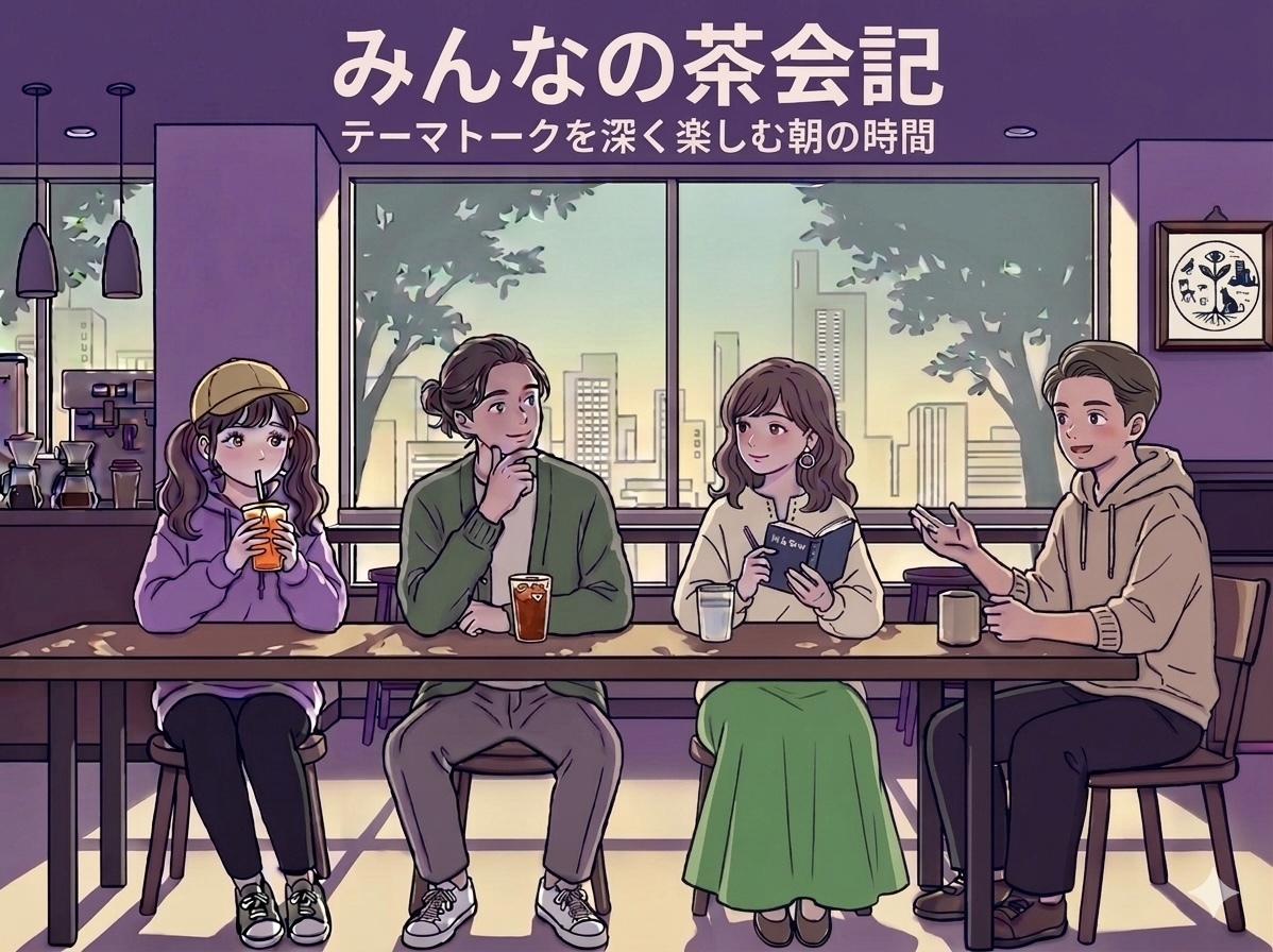 20‐30代限定♬| テーマトークを深く楽しむ朝の時間 ‐ みんなの茶会記 ‐