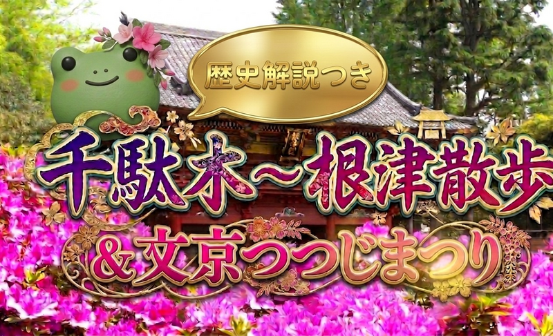 【男女共催】千駄木から根津に散歩し、文京つつじまつりに行こう【歴史解説付き】