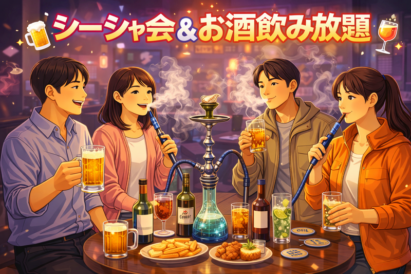 華金🍻シーシャ会☁️【25-36歳一人参加限定】途中参加退出OK❗️早割🉐初めてのシーシャ大歓迎！
