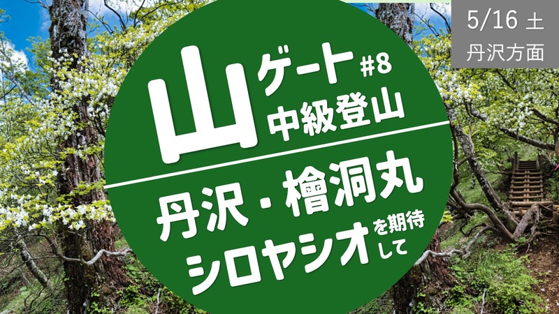 【丹沢・檜洞丸-中級登山】シロヤシオと景色を楽しもう！天気次第でご褒美富士山