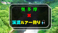 【初心者の方も歓迎🔰】6／6(土)奥多摩✖︎渓流ルアー釣り🎣