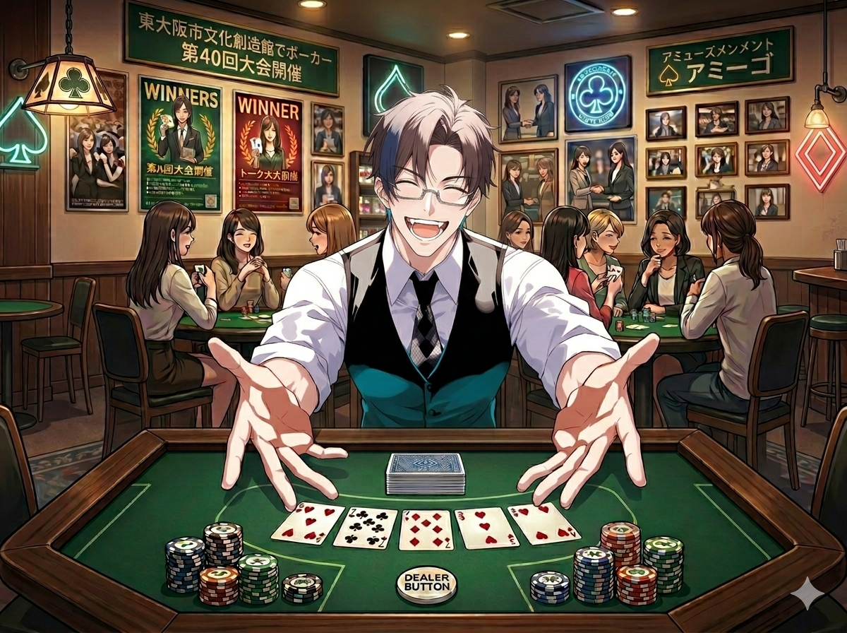 【5/19(火)開催】東大阪市文化創造館でみんなで楽しむ！初心者歓迎ポーカー交流会♠️