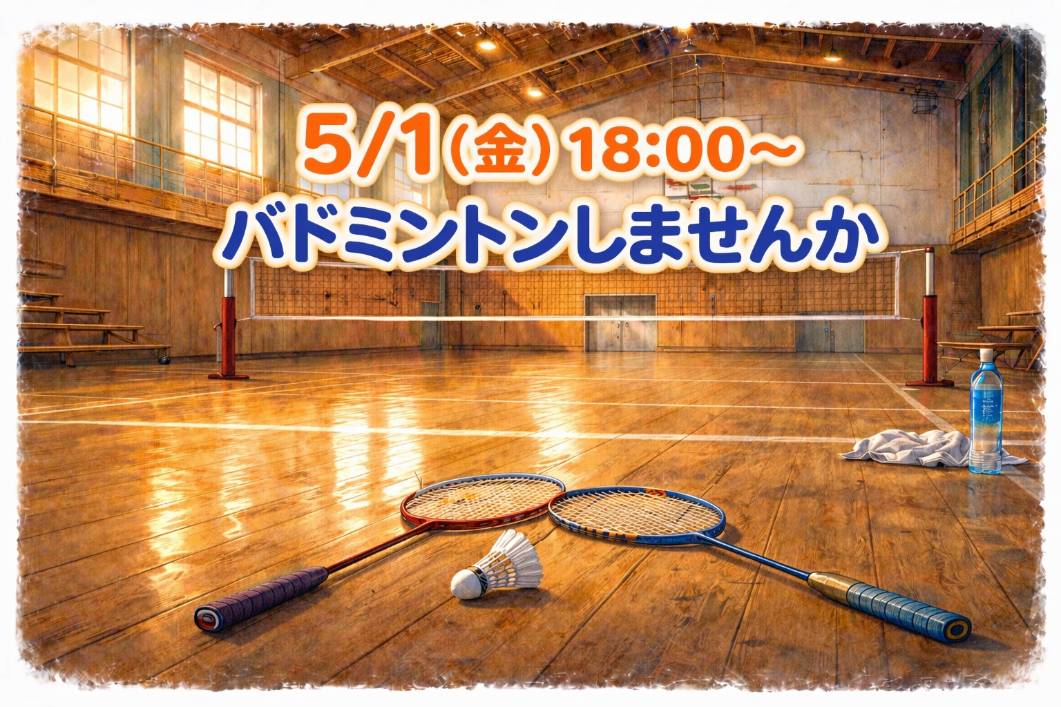 【未経験歓迎✨️】5/1(金)バドミントンのメンバー募集🏸