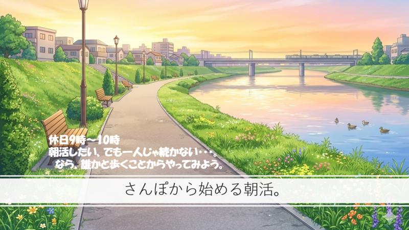 【淀川河川敷】さんぽから始める朝活。