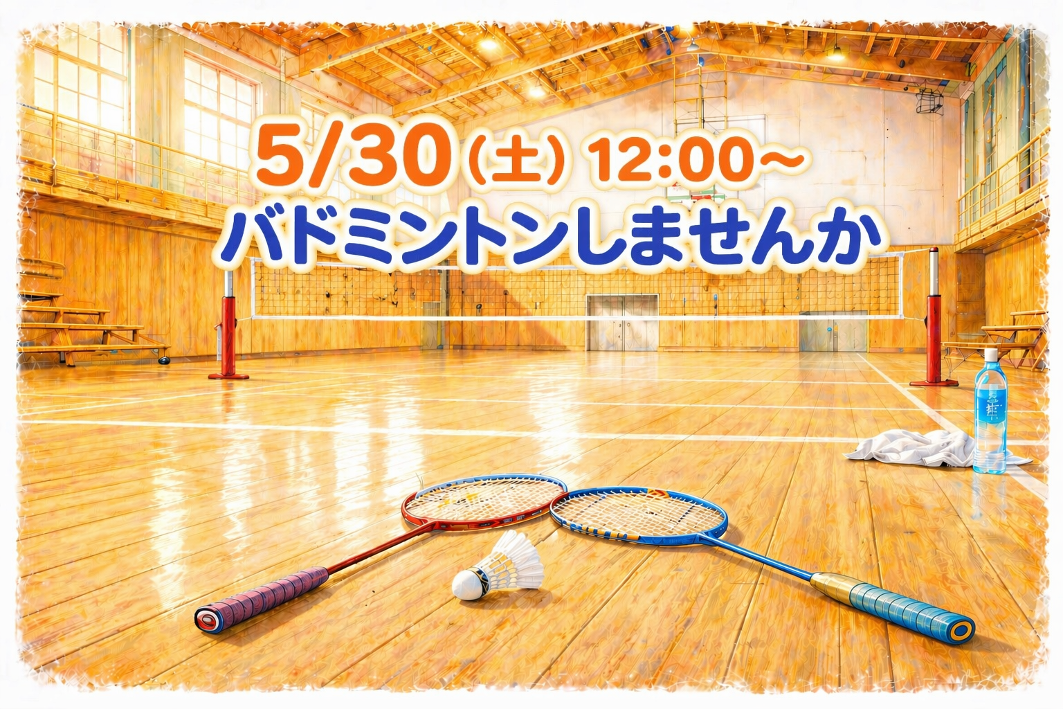 【未経験歓迎✨️】5/30(土)バドミントンのメンバー募集🏸