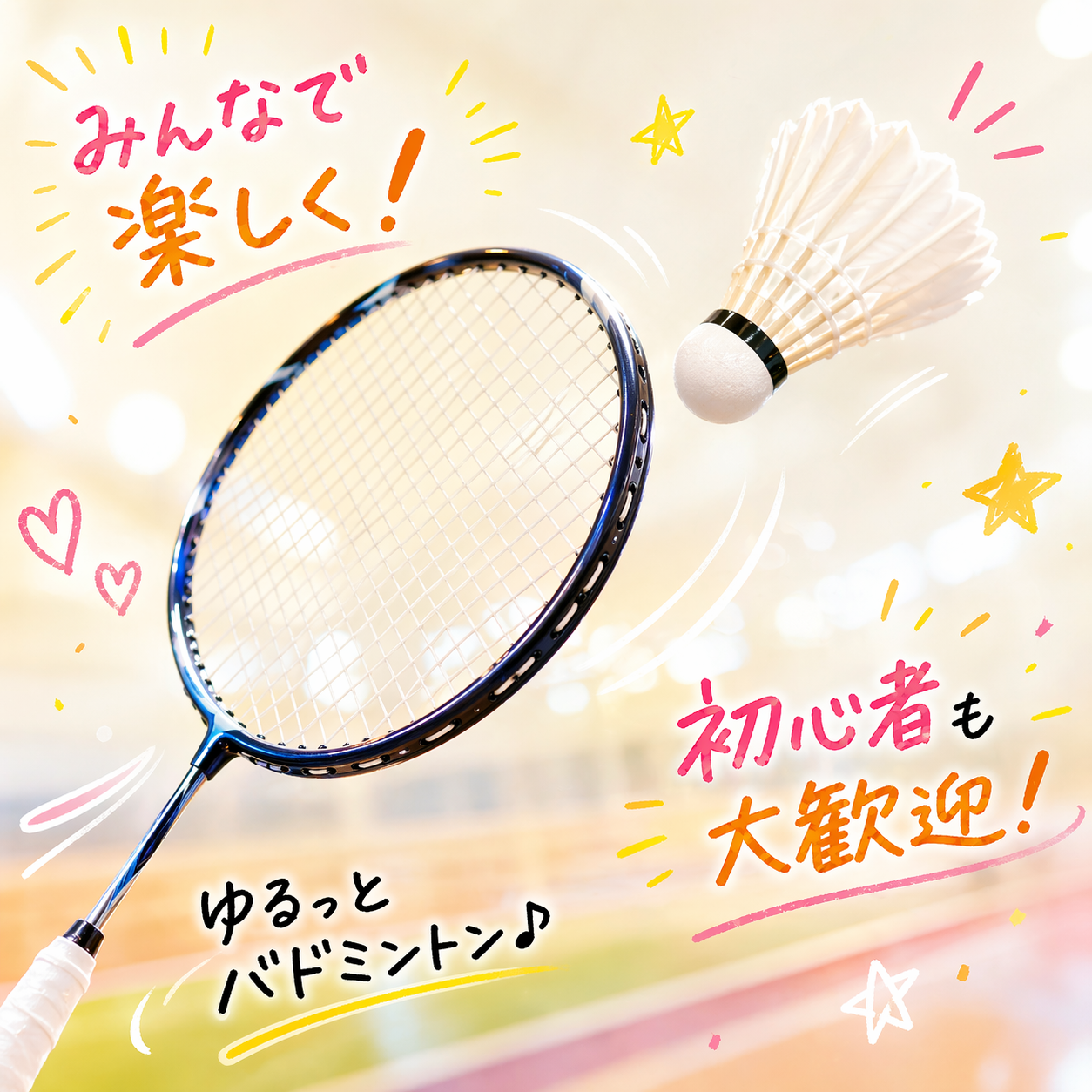 🏸【20代限定◎1人参加9割！ゆるバドミントン】🏸