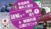 [新宿御苑①]  植物巡り謎解き -朝編-＆ランチピクニック（無料入館日）