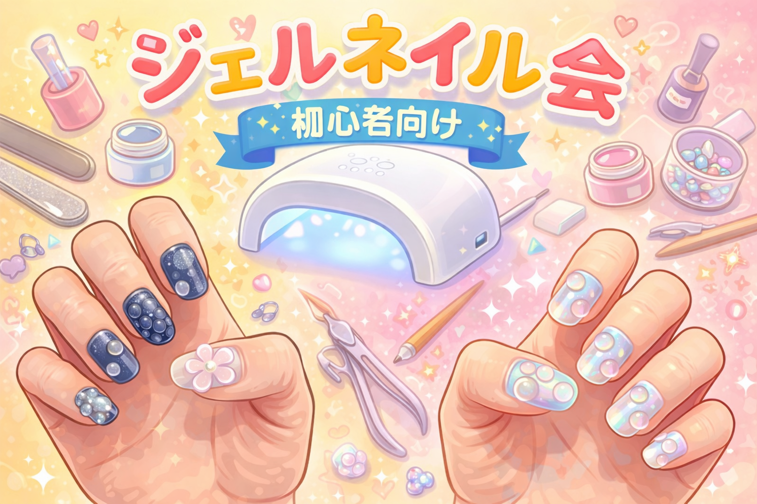 【4/29開催】ジェルネイルを一緒にやりましょうの会🐶超絶初心者🔰💎