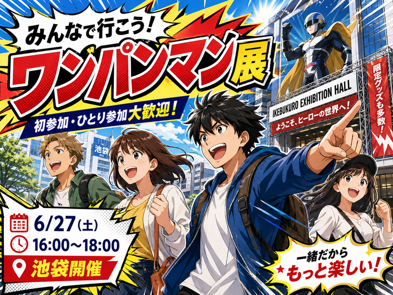 初参加歓迎♪ みんなで行こう！ワンパンマン展