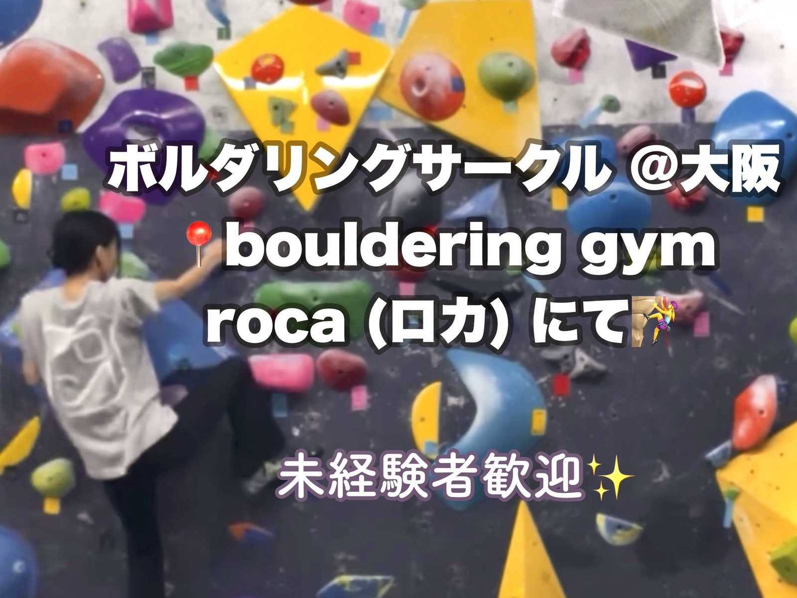 平日にボルダリングしませんか？🧗‍♂️ver４